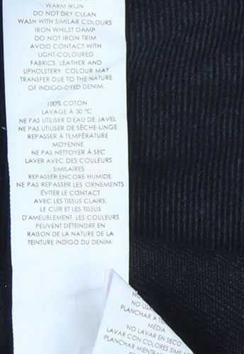 Boohoo Women's Black Pinafore Denim Dress M