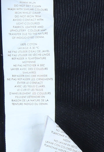 Boohoo Women's Black Pinafore Denim Dress M