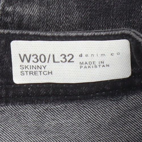Denim Co. Men's Skinny Grey Denim Jeans W30 L32