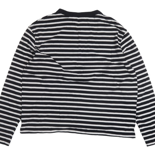 COS Unisex Black Striped Relaxed T-Shirt - L