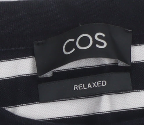 COS Unisex Black Striped Relaxed T-Shirt - L