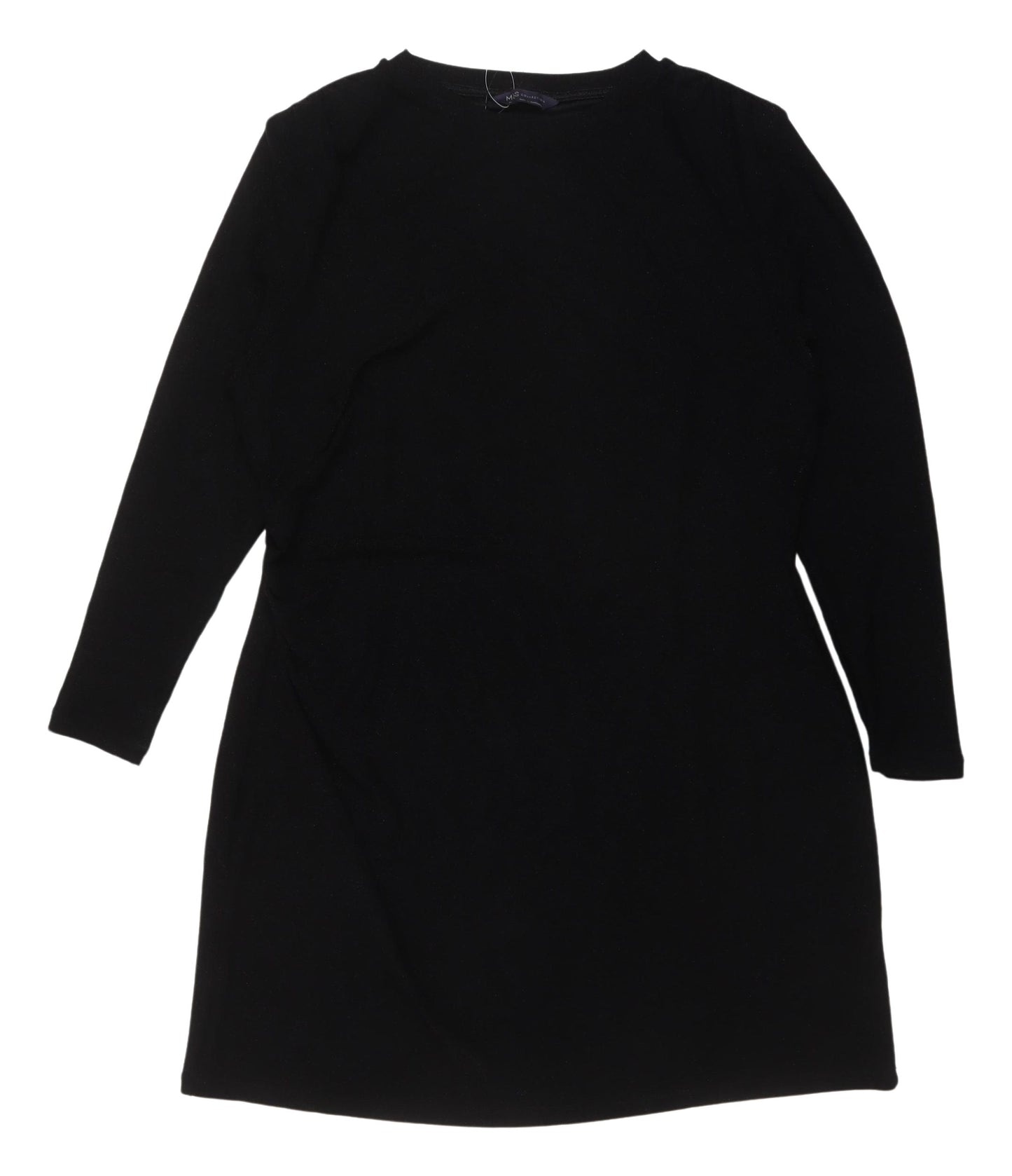 Marks and Spencer Women's Black Long Sleeve Shift Dress Size 20