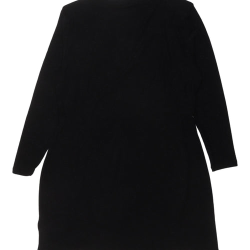 Marks and Spencer Women's Black Long Sleeve Shift Dress Size 20