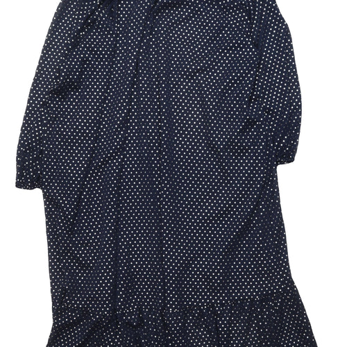 Marks and Spencer Women's Blue Polka Dot Midi Shift Dress