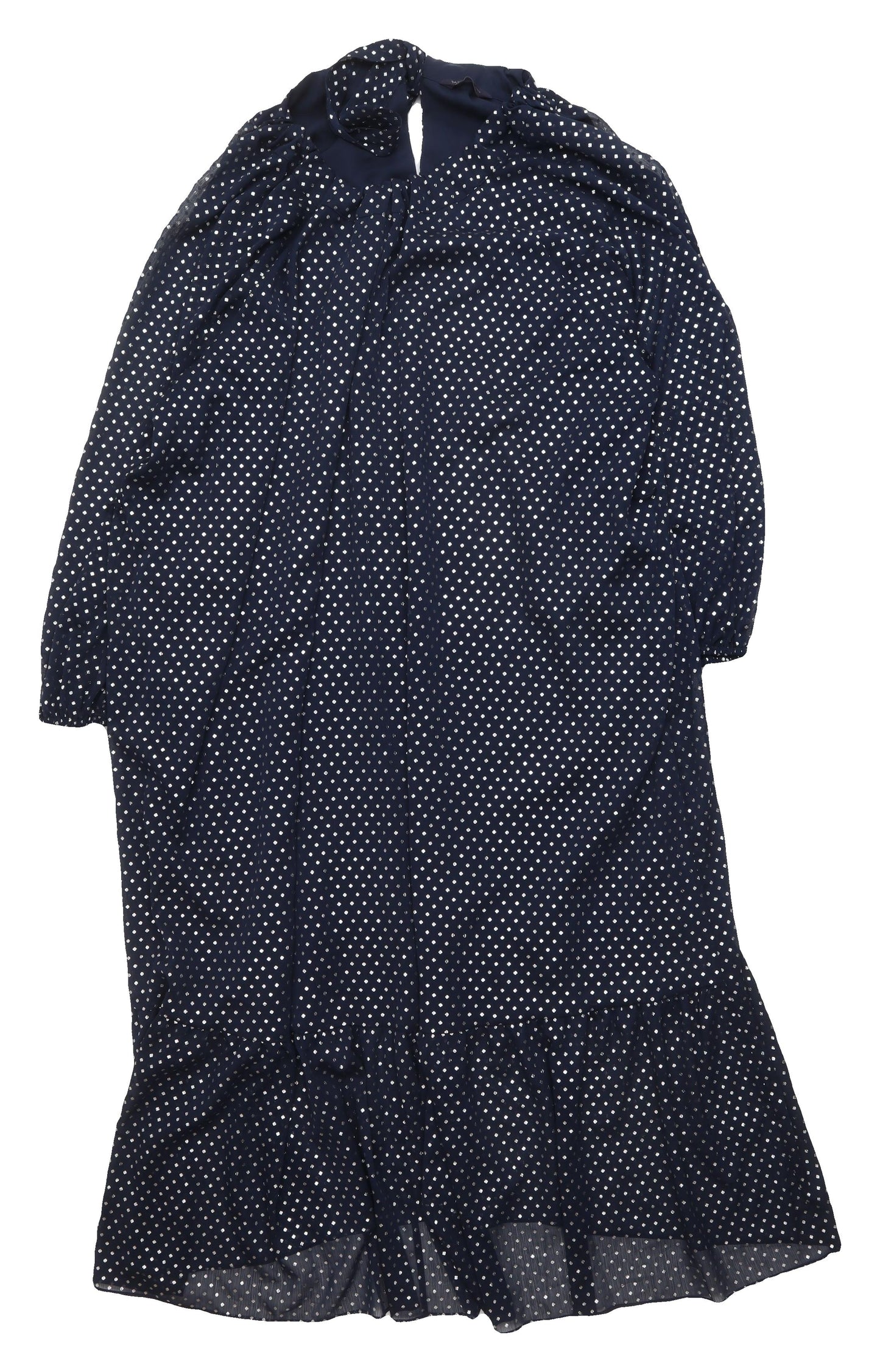 Marks and Spencer Women's Blue Polka Dot Midi Shift Dress