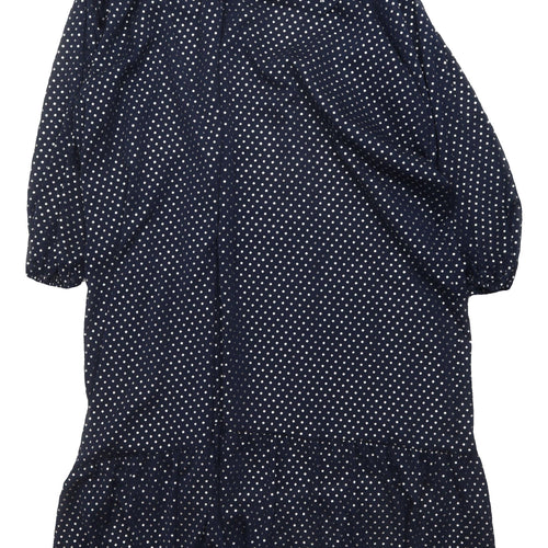 Marks and Spencer Women's Blue Polka Dot Midi Shift Dress