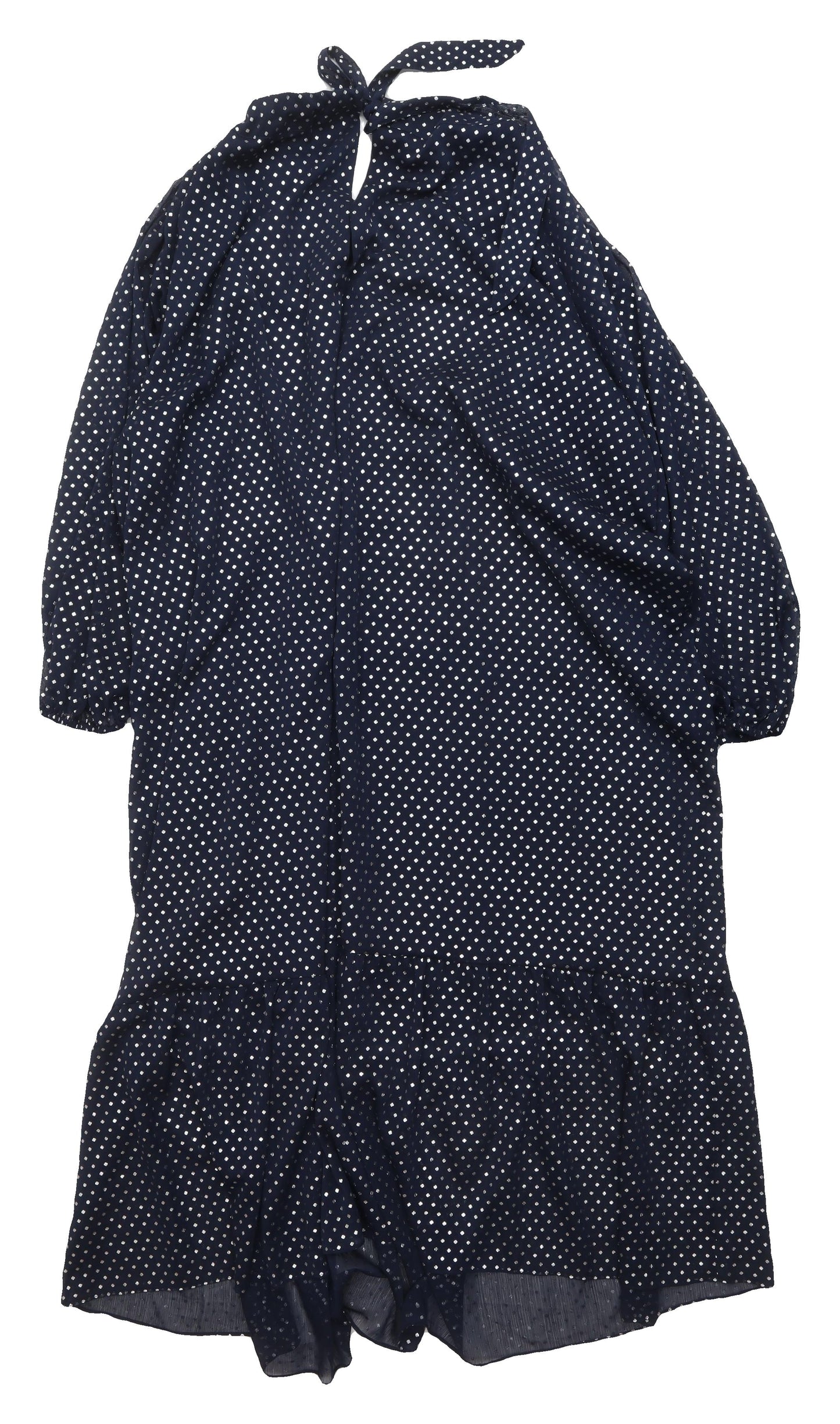 Marks and Spencer Women's Blue Polka Dot Midi Shift Dress