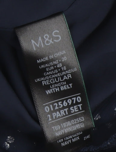 Marks and Spencer Women's Blue Polka Dot Midi Shift Dress