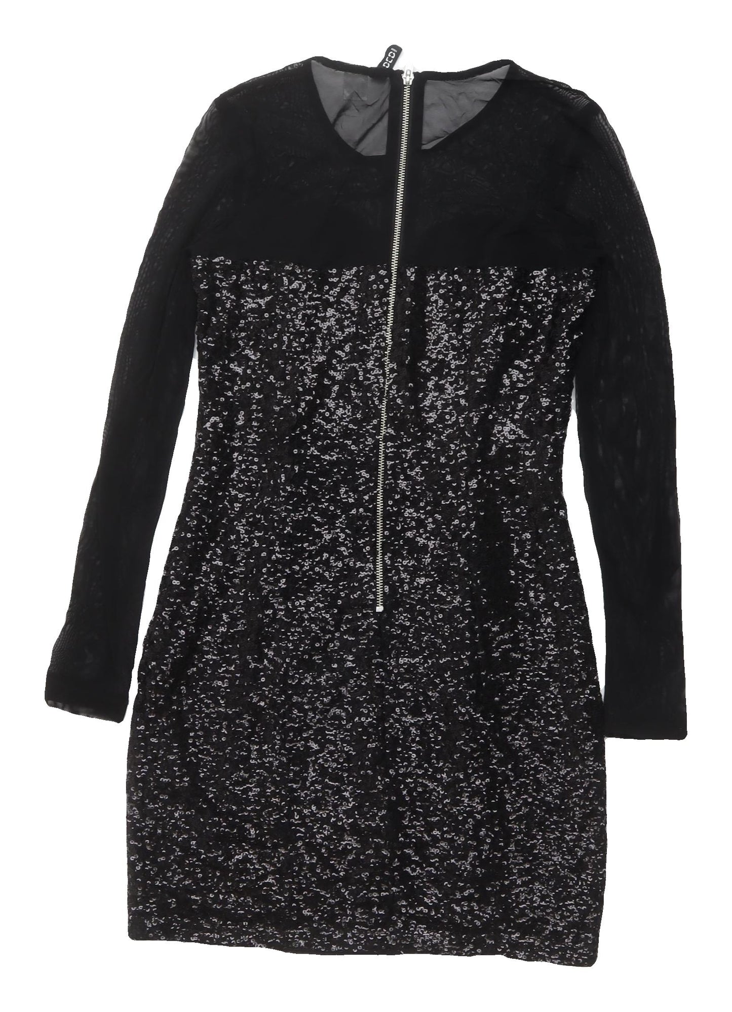 H&M Women's Black Sequin Bodycon Dress Size 8