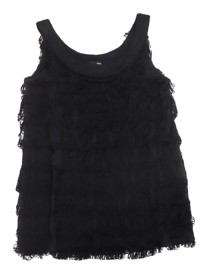 H&M Women's Black Sleeveless Tank Top - Size 12