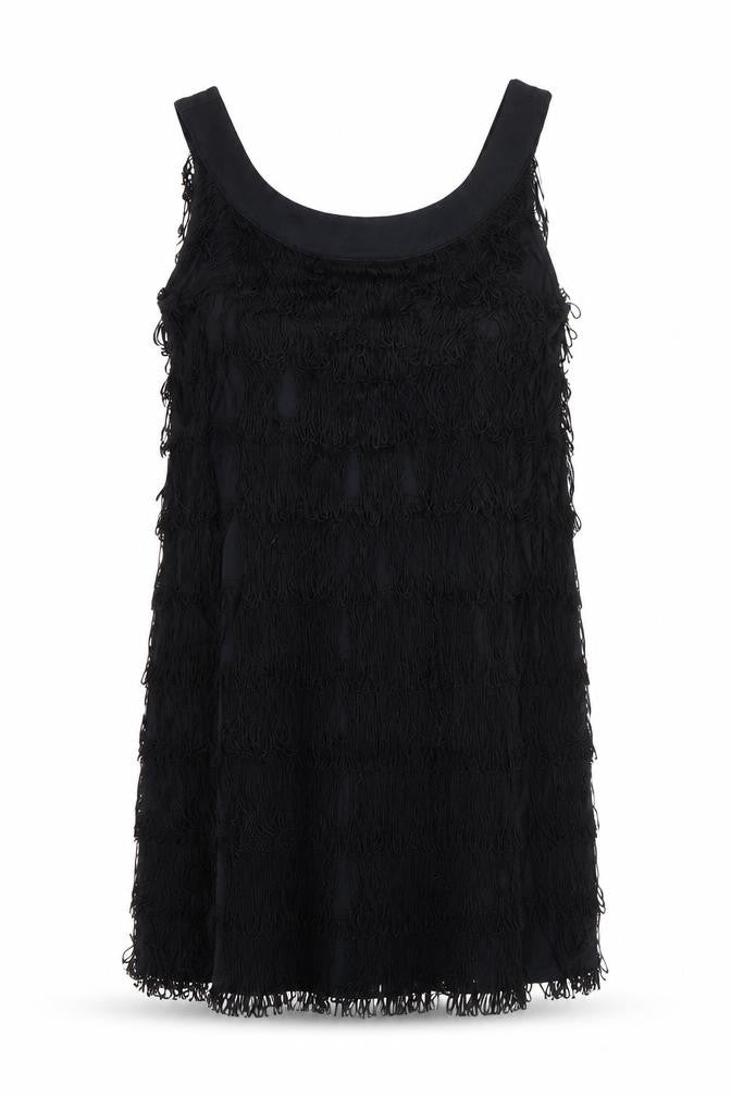 Front view of H&M Women's Black Sleeveless Tank Top -, size 12