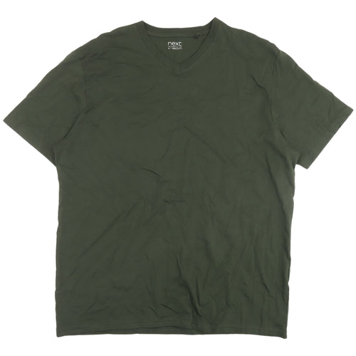 Next Men's Green V-Neck T-Shirt XL