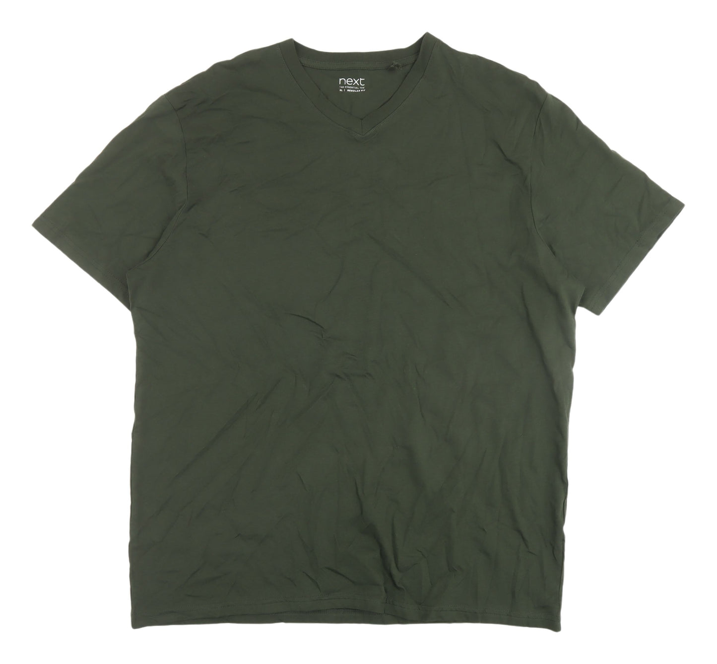 Next Men's Green V-Neck T-Shirt XL