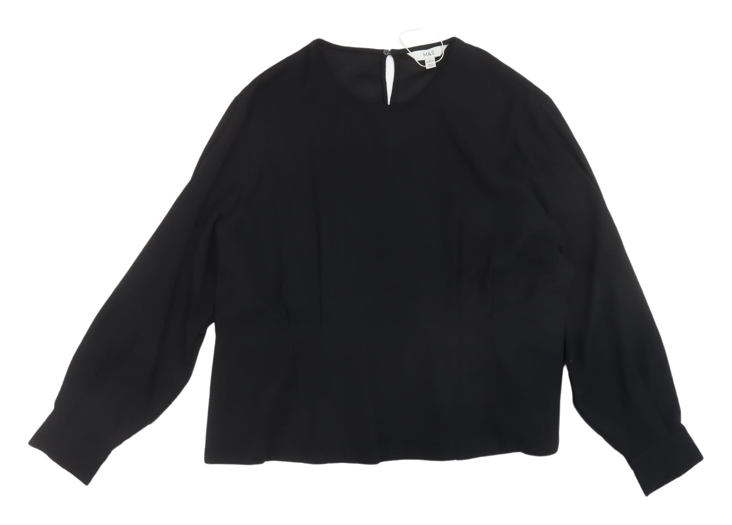 Marks and Spencer Women's Black Blouse Size 22 Regular