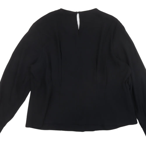Marks and Spencer Women's Black Blouse Size 22 Regular