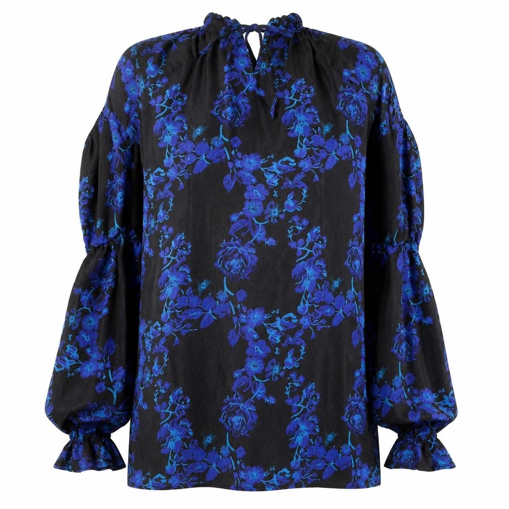 Front view of PRETTYLITTLETHING Women's Black Floral Dress, size 10