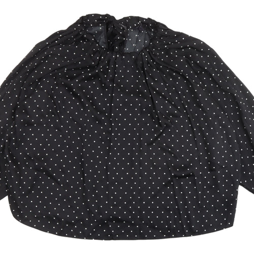 Marks and Spencer Women's Black Polka Dot Blouse Size 20