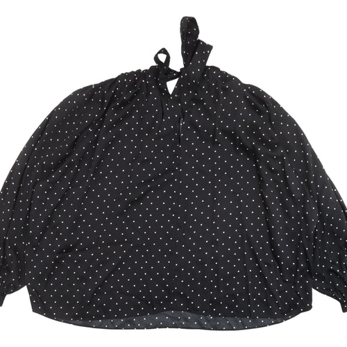 Marks and Spencer Women's Black Polka Dot Blouse Size 20
