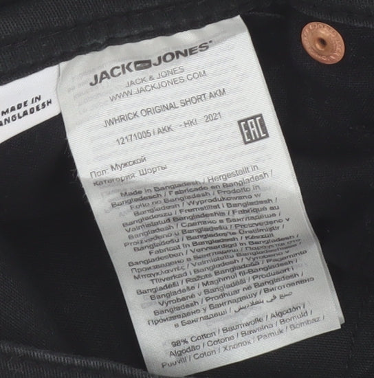 Jack & Jones Men's Black Chino Shorts - Size L