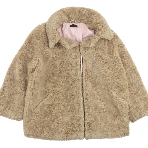 Topshop Women's Beige Puffer Coat, Regular Size 14