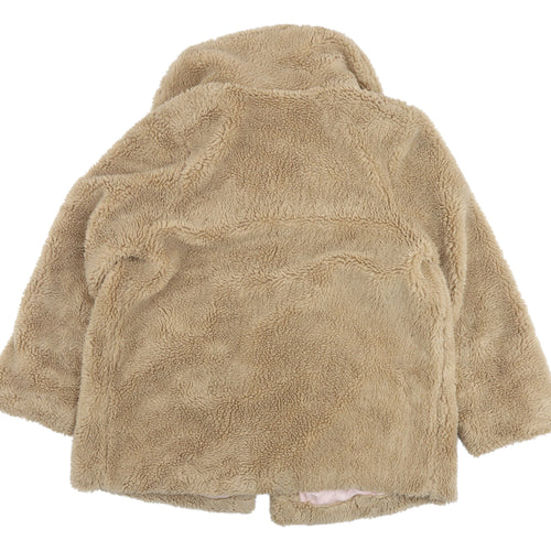 Topshop Women's Beige Puffer Coat, Regular Size 14