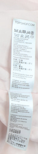 Topshop Women's Beige Puffer Coat, Regular Size 14