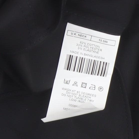 Moss London Men's Black Long Sleeve Button-Up Shirt