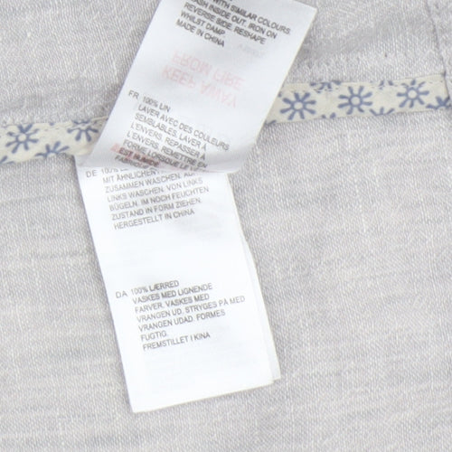 White Stuff Women's Grey Linen Basic Jacket Size 8