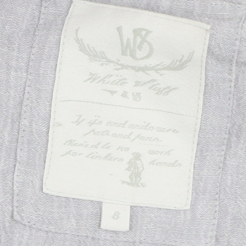 White Stuff Women's Grey Linen Basic Jacket Size 8