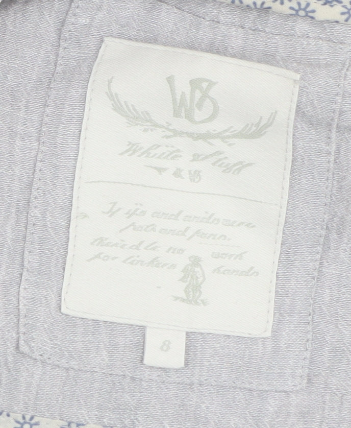 White Stuff Women's Grey Linen Basic Jacket Size 8