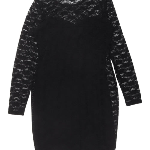 H&M Women's Black M Bodycon Lace Dress