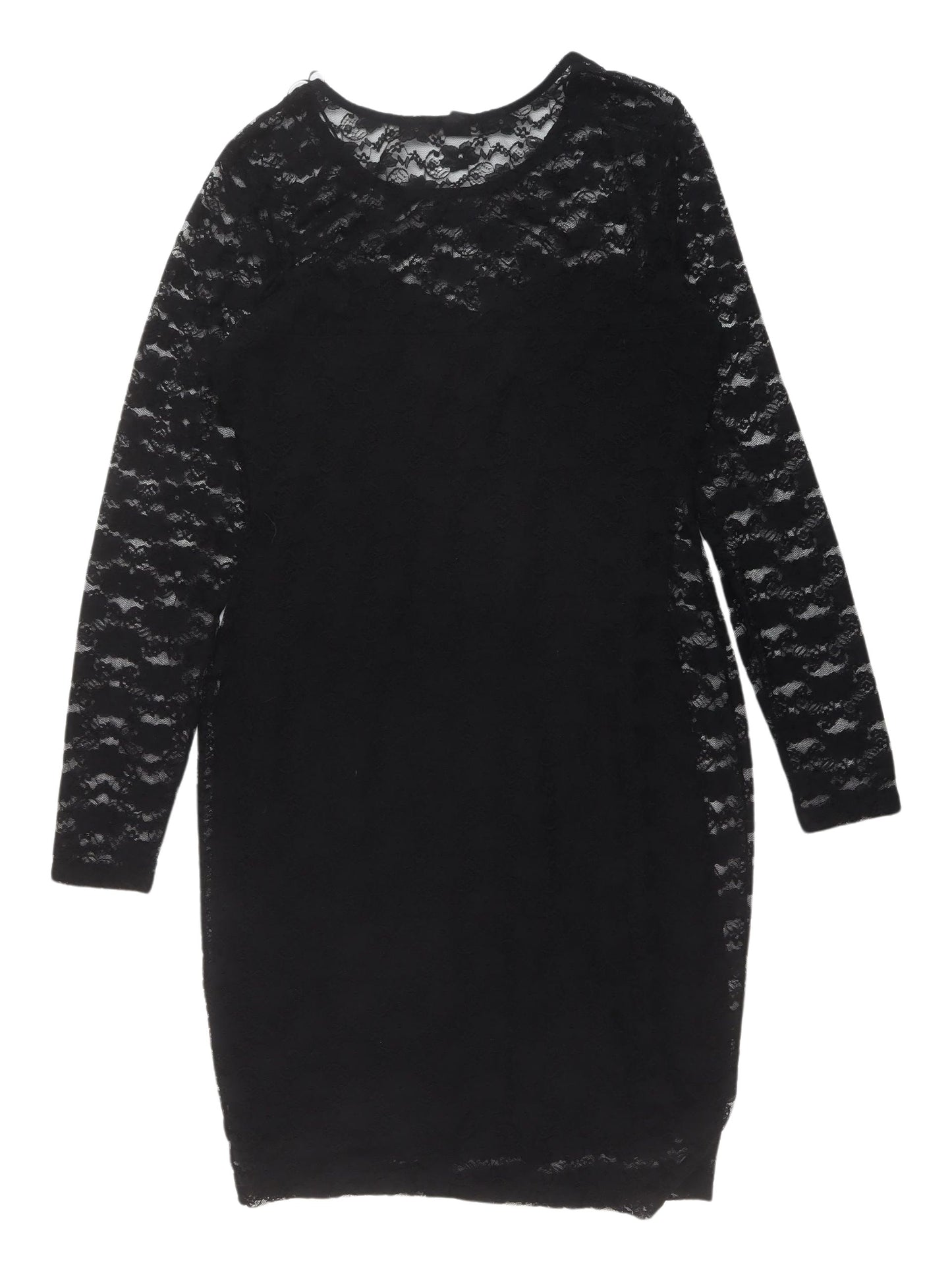 H&M Women's Black M Bodycon Lace Dress