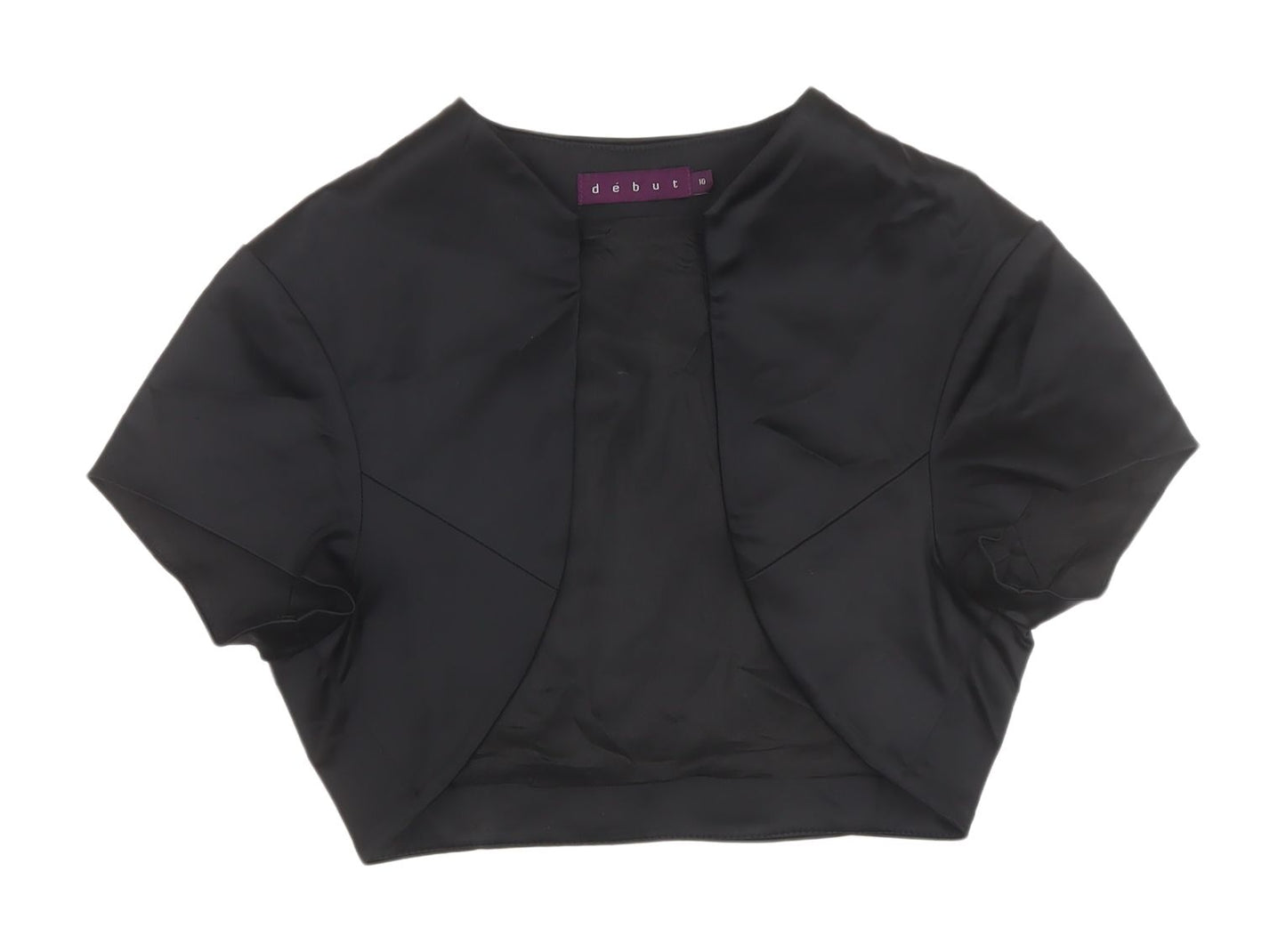 Début Women's Black Cropped Bolero Jacket Size 14