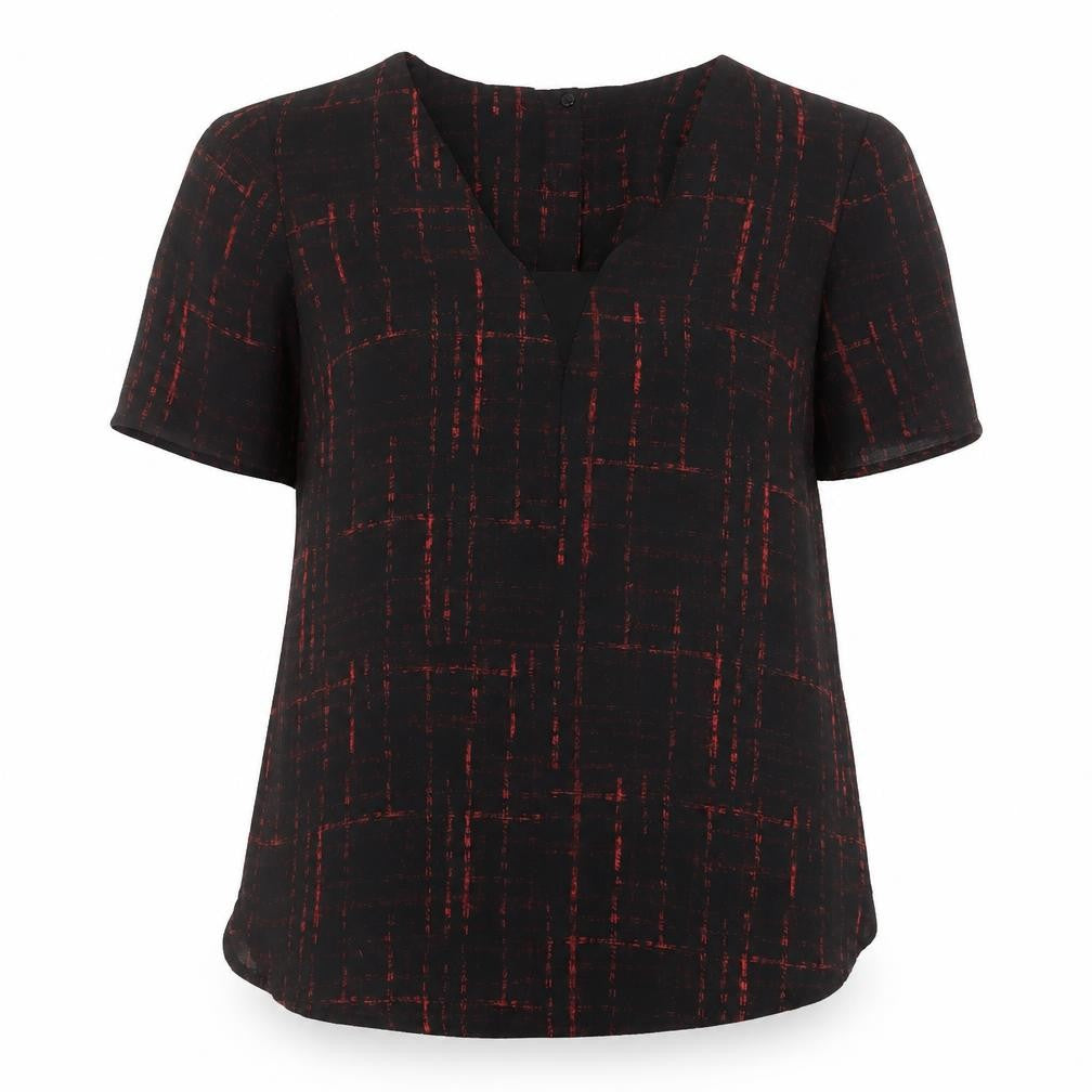 Fenn Wright Manson Women's Black Geometric Blouse Size 16
