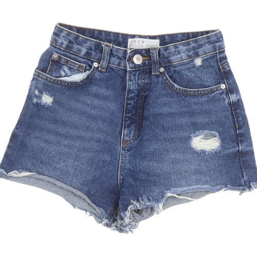 Primark Women's Blue Distressed Denim Cut-Off Shorts Size 6