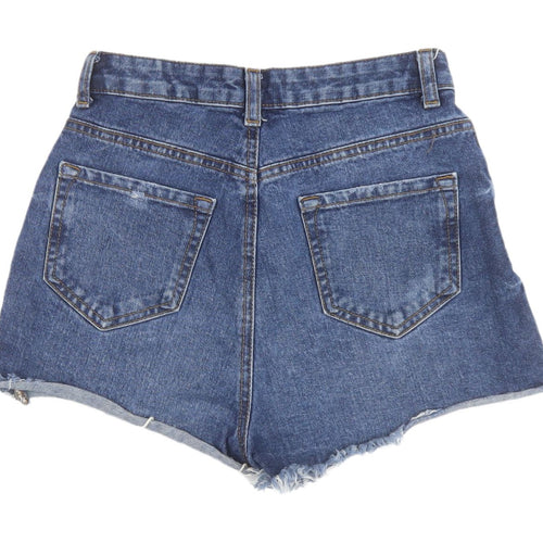 Primark Women's Blue Distressed Denim Cut-Off Shorts Size 6