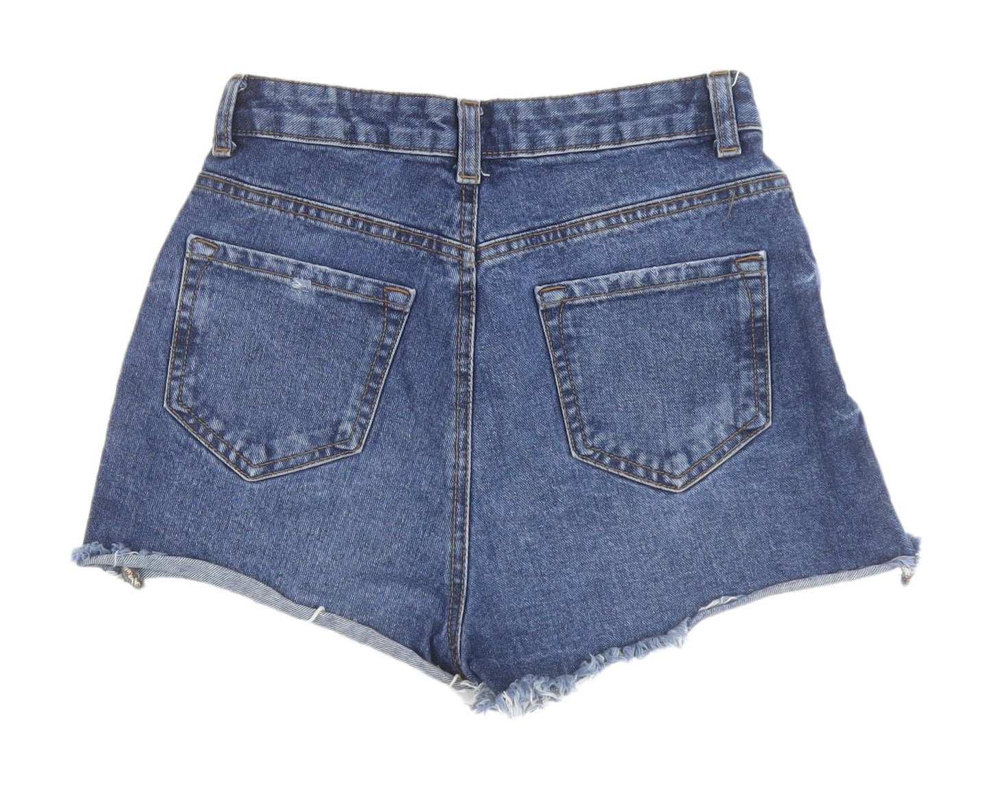 Primark Women's Blue Distressed Denim Cut-Off Shorts Size 6