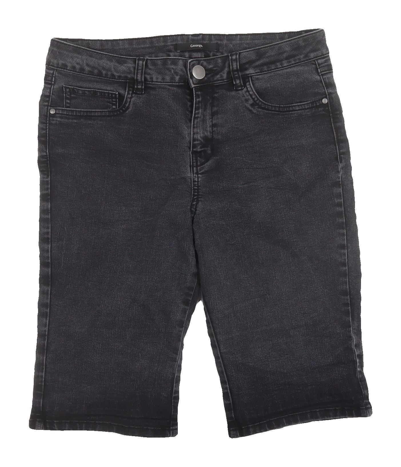 George Women’s Black Bermuda Denim Shorts Size 12