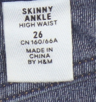 H&M Women's Blue Slim Ankle Jeans Size 12