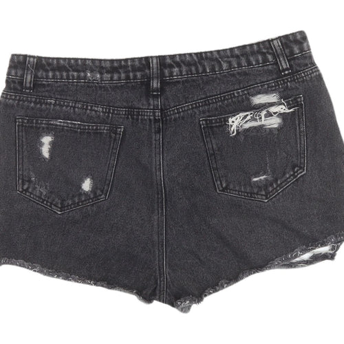 Denim Co. Women's Black Cut-Off Shorts, Size 14