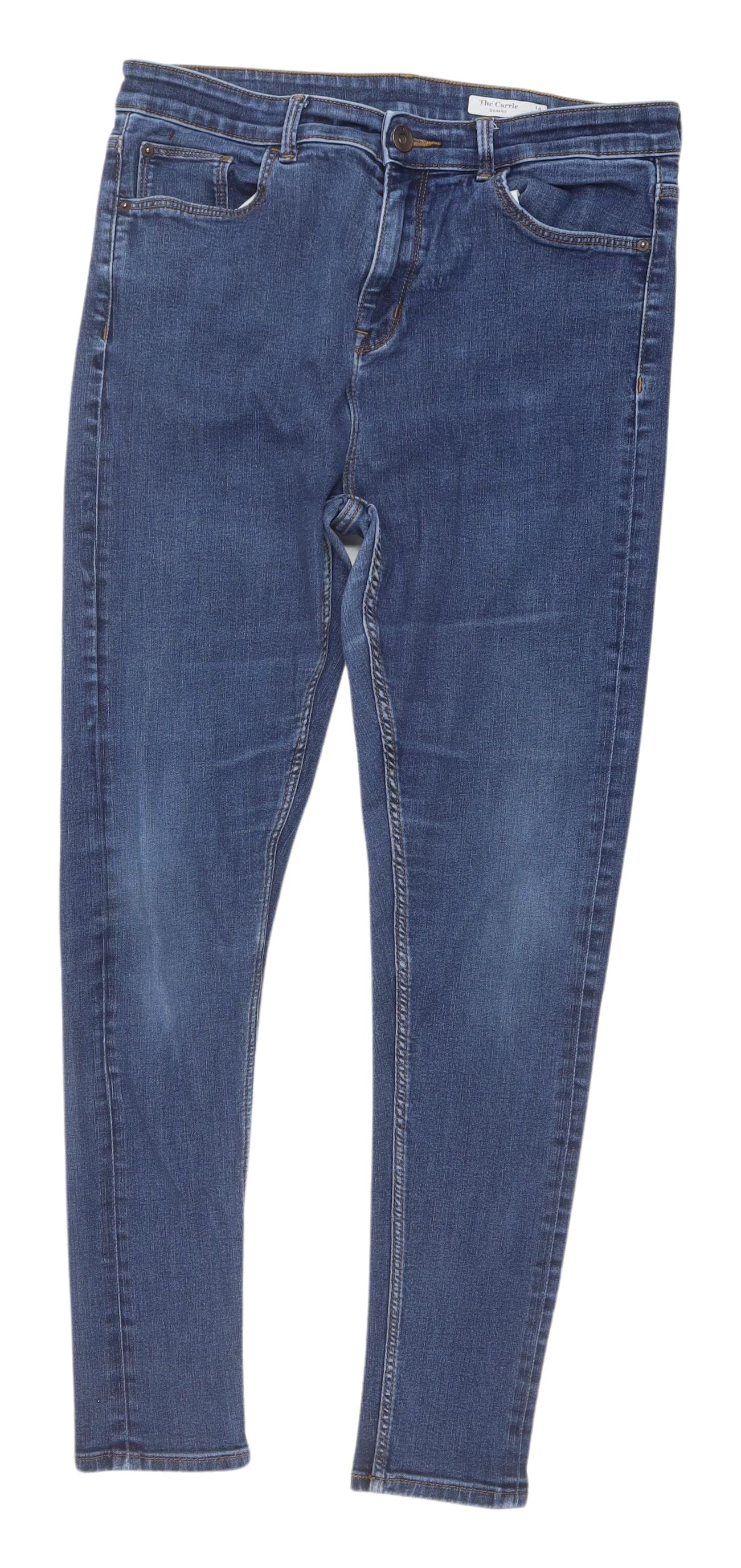 Marks and Spencer Women's Blue Skinny Jeans, Size 14