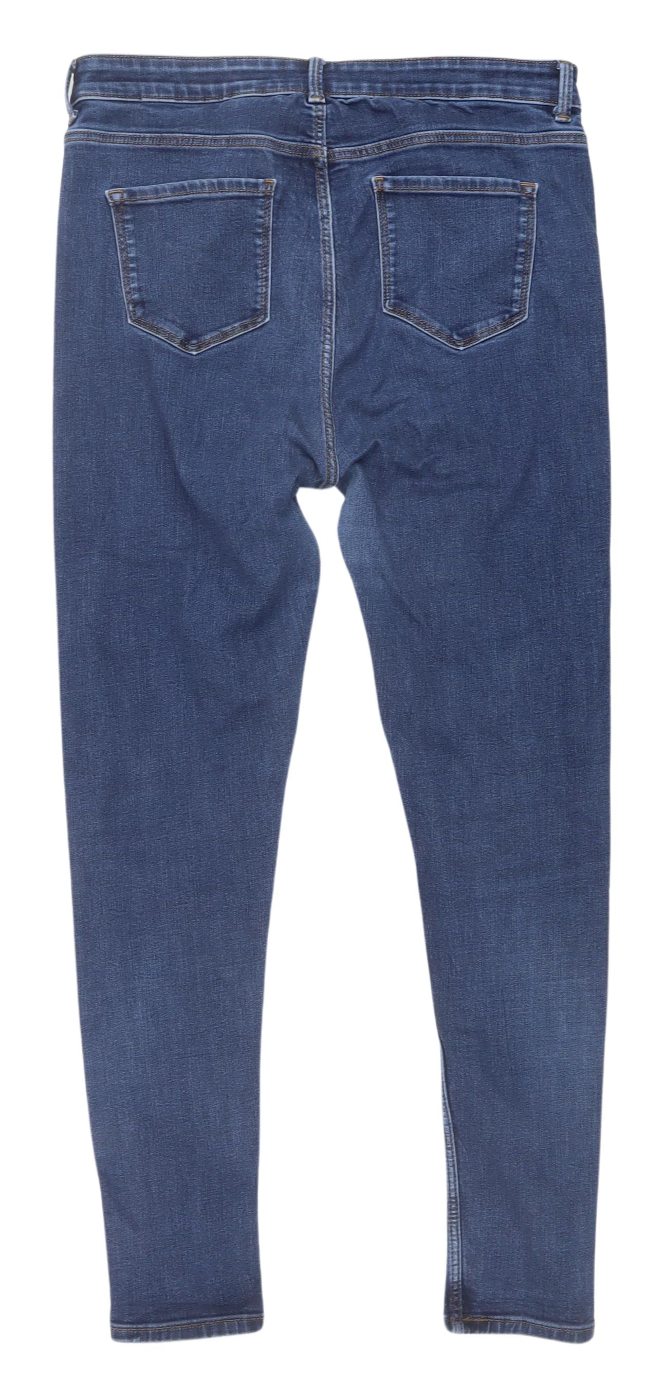 Marks and Spencer Women's Blue Skinny Jeans, Size 14