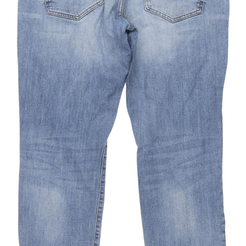 Next Men's Blue Straight Fit Stretch Jeans 38 Waist