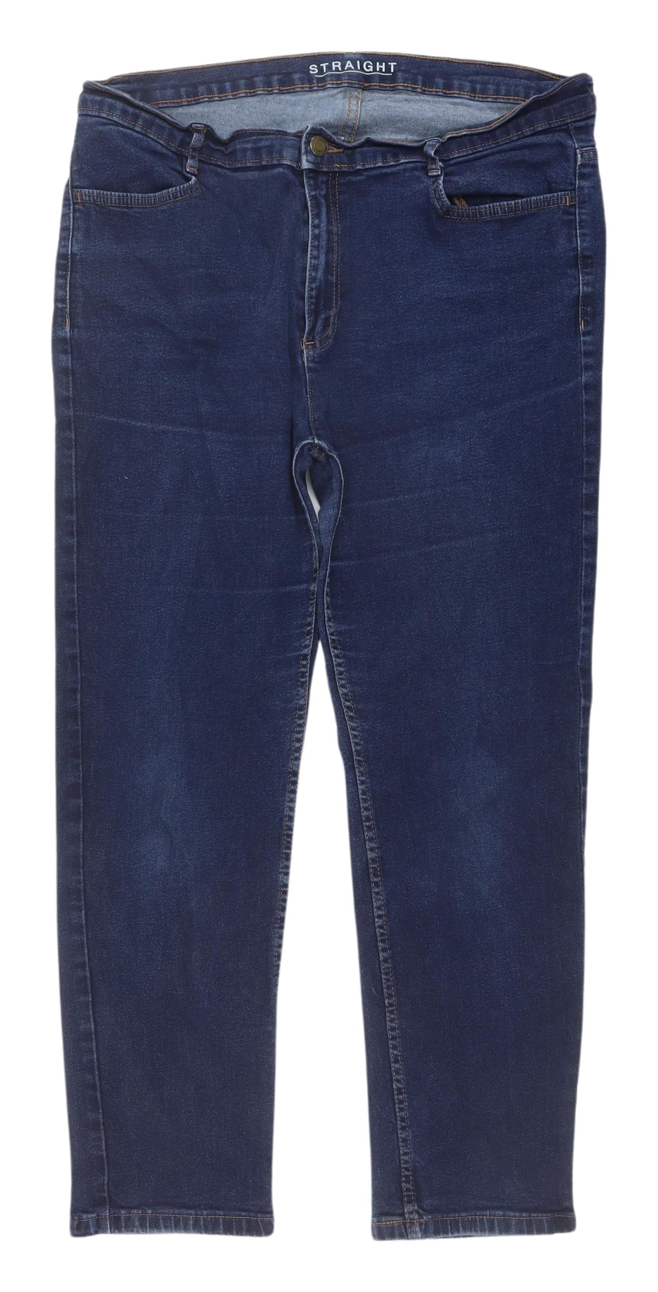 Marks and Spencer Women's Blue Straight Jeans UK 18