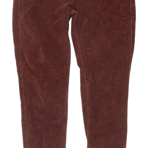 French Connection Women's Brown Corduroy Skinny Trousers Size 12