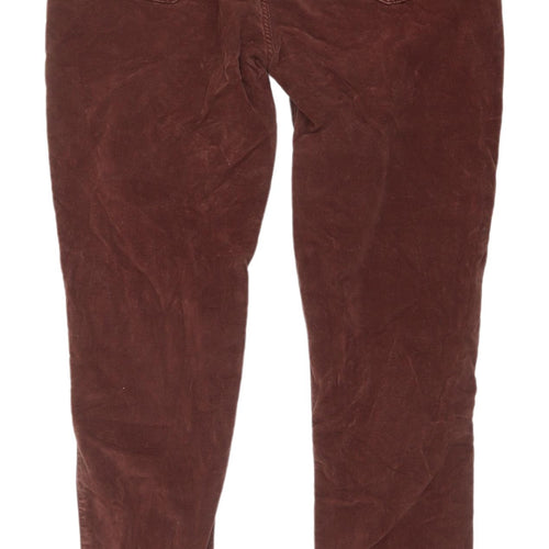 French Connection Women's Brown Corduroy Skinny Trousers Size 12