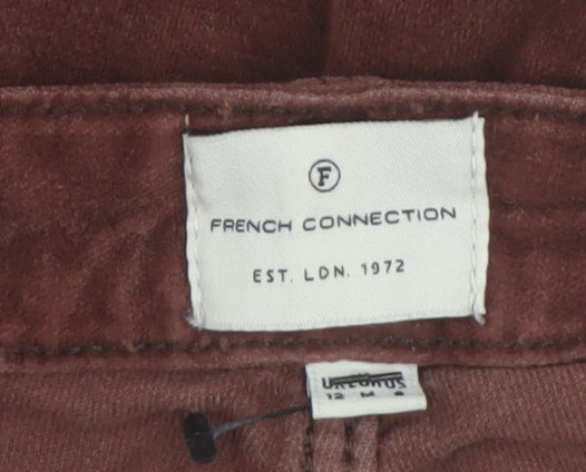 French Connection Women's Brown Corduroy Skinny Trousers Size 12