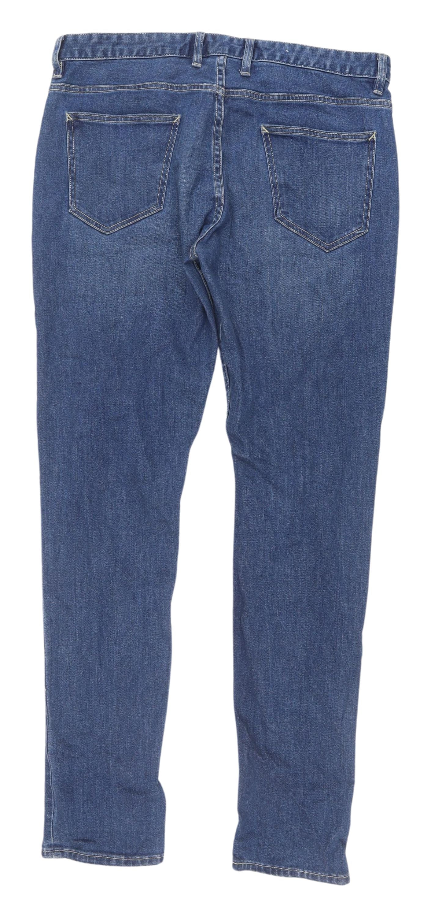 Topman Men's Blue Slim Fit Stretch Jeans Size 34