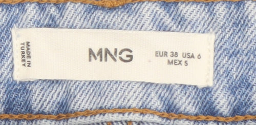 MNG Women's Blue Straight Jeans Size 10 Regular Fit