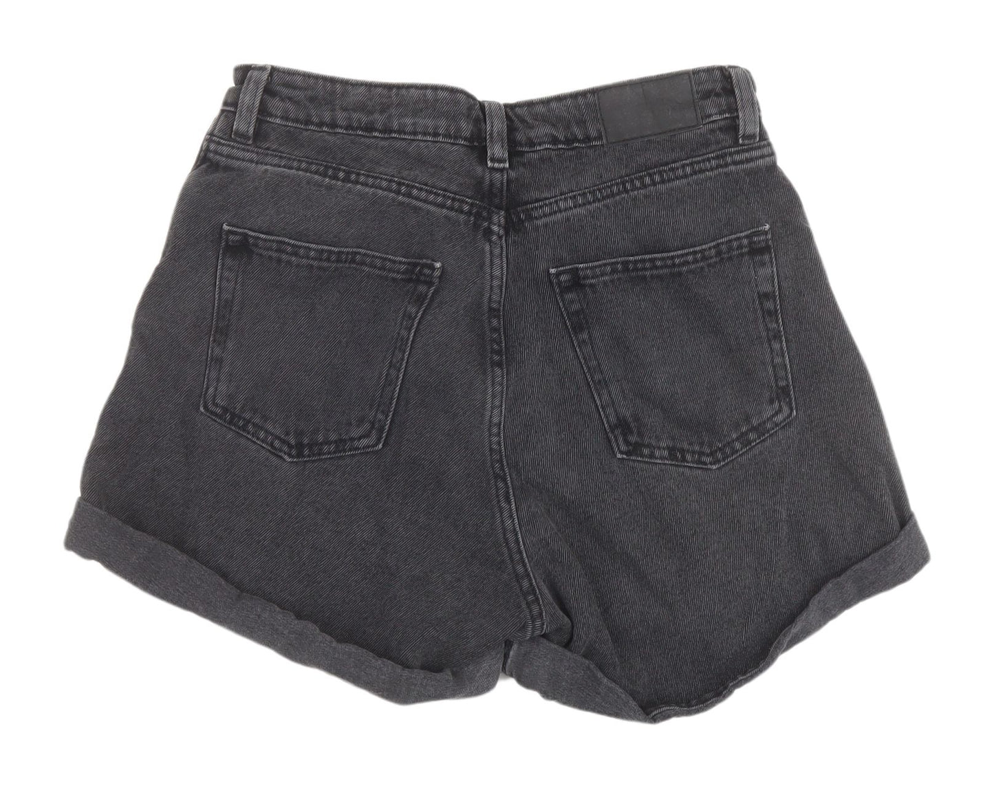 Monki Women's Black High-Waisted Boyfriend Shorts